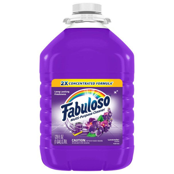 Fabuloso Multi-Purpose Cleaner, 2X Concentrated Formula, Lavender Scent, 128 oz