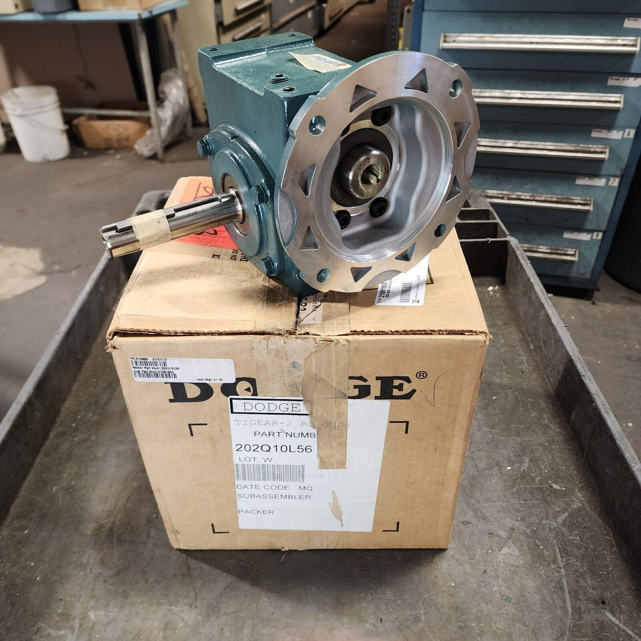 NEW DODGE TIGEAR RIGHT ANGLE WORM GEAR SPEED REDUCER 101 RATIO 2 HP