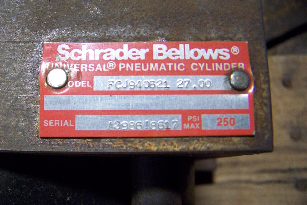 NEW SCHRADER BELLOWS PNEUMATIC CYLINDER 27" STROKE 7" BORE FCJ940621
