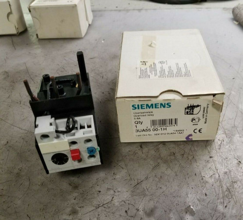 NEW SIEMENS 3UA55 00-1H THERMAL OVERLOAD RELAY 5 TO 8 AMP 600 VAC