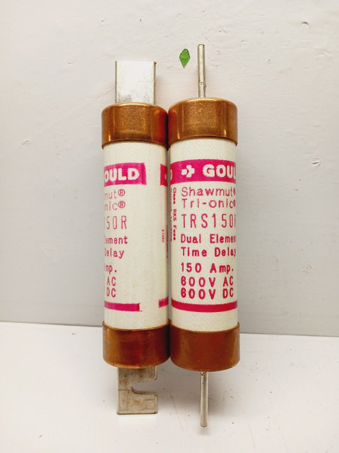 2) GOULD TRS150R 150 AMP DUAL-ELEMENT TIME-DELAY FUSE 600 VAC/VDC