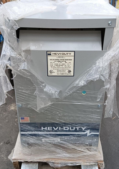 NEW HEVI DUTY S5H37S 37 KVA TRANSFORMER 1-PHASE 240X480V HV 120/240V LV