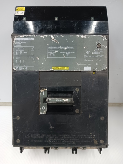 Square D 400 Amp I-Line Circuit Breaker 3 Pole 600 VAC 65kA LC36400 (Flaw)