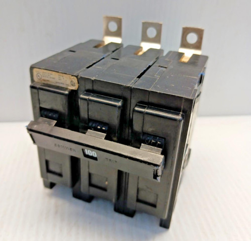 Cutler Hammer BAB3100H 100 Amp Bolt-on Circuit Breaker 3 Pole 240 Vac 10kA Cutler Hammer BAB3100H 100 Amp Bolt-on Circuit Breaker 3 Pole 240 Vac 10kA