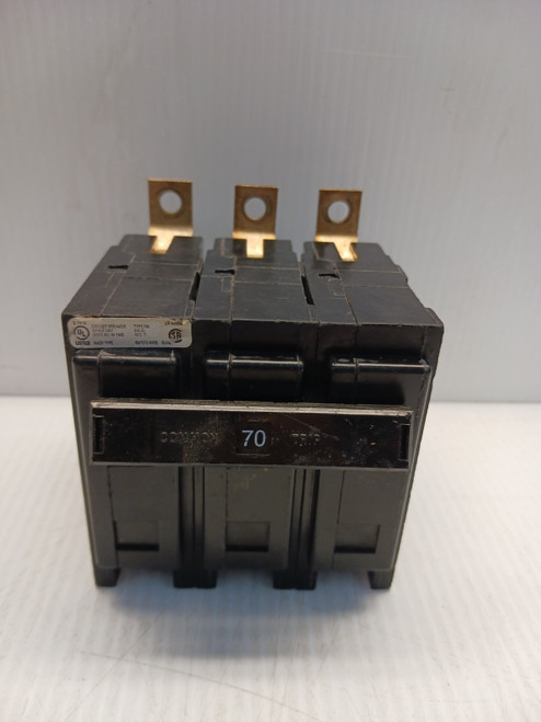 Eaton Cutler Hammer BAB3070H Circuit Breaker 70 Amp 3 Pole 240 Vac 10Ka Eaton Cutler Hammer BAB3070H Circuit Breaker 70 Amp 3 Pole 240 Vac 10Ka