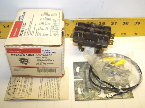 New Honeywell Super Tradeline Contactor 277/480/600 VAC 277 VAC Coil  R4243B1053 New Honeywell Super Tradeline Contactor 277/480/600 VAC 277 VAC Coil  R4243B1053