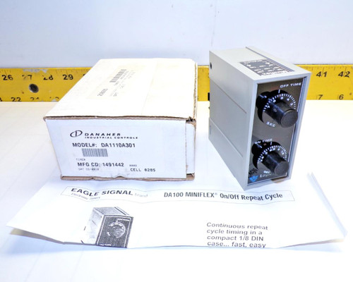 New Danaher Eagle Signal DA100 Miniflex On/Off Repeat Cycle Timer  DA1110A301