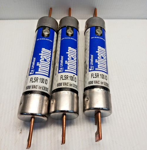 Lot of 3 Littelfuse 100 amp FLSR100ID Class RK5 Fuse 600 Vac or less