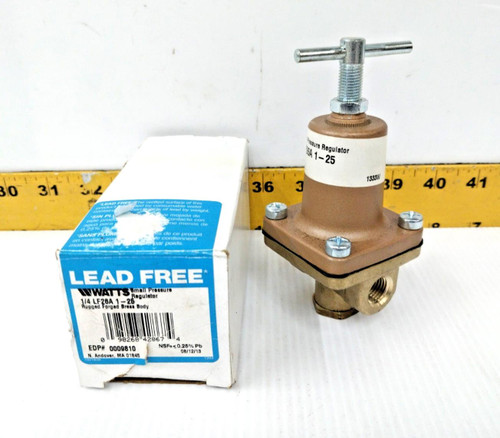 New Watts 1/4" NPT Bronze Small Pressure Regulator  1/4 LF26A 1-25