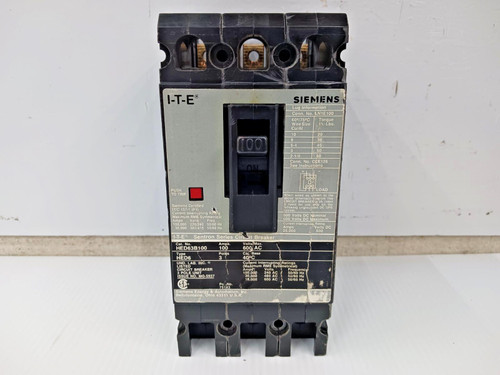 Siemens ITE Sentron 100 Amp Circuit Breaker 3 Pole 600 VAC 30kA HED63B100 Siemens ITE Sentron 100 Amp Circuit Breaker 3 Pole 600 VAC 30kA HED63B100