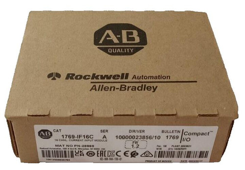 New 2023 Sealed Allen Bradley 1769-IF16C Ser. A 16 Channel Current Input Module New 2023 Sealed Allen Bradley 1769-IF16C Ser. A 16 Channel Current Input Module