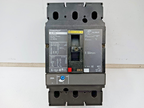 Square D PowerPact 250 Amp Circuit Breaker 3 Pole 600 VAC / 250 VDC JLL36250 Square D PowerPact 250 Amp Circuit Breaker 3 Pole 600 VAC / 250 VDC JLL36250