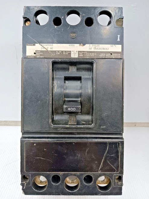 Westinghouse 400 Amp Circuit Breaker 3 Pole 240 VAC 22kA DA3400XZ Westinghouse 400 Amp Circuit Breaker 3 Pole 240 VAC 22kA DA3400XZ