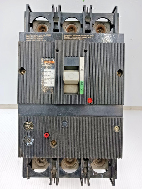 Merlin Gerin 250 Amp Circuit Breaker 3 Pole 600 VAC 35kA CF250N / 37026 *Chipped