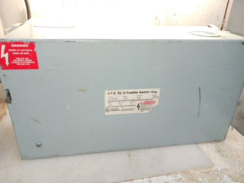 ITE 200 Amp Xl-u Fusible Bus Plug Busway Switch UV424G 240 vac 3PH 4W