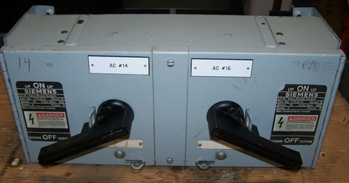 V7E3612 Siemens Vacu-Break 30/60 AMP Double Branch Fusible Panelboard Switch