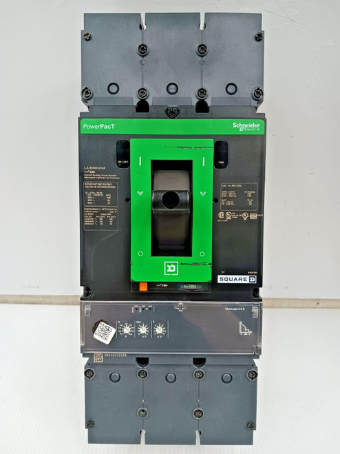 Square D PowerPact 400 Amp Circuit Breaker 3 Pole 600 VAC 65kA LJL36400U33X Square D PowerPact 400 Amp Circuit Breaker 3 Pole 600 VAC 65kA LJL36400U33X