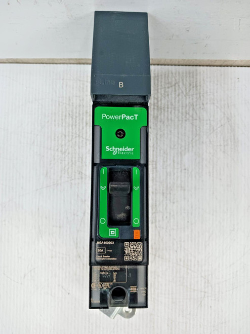 Square D PowerPacT 20 Amp I-Line Circuit Breaker 1P 347 VAC / 125 VDC BGA160203