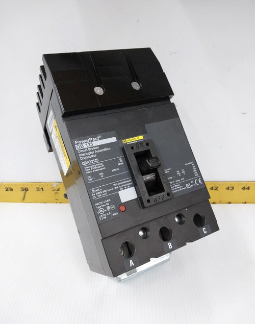 Square D 125 Amp I-Line Circuit Breaker 240 VAC 3 Pole  QBA32125