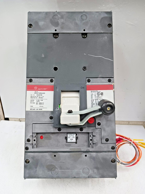 GE 1200A Circuit Breaker 3P 600V SKLA36AT1200 W/ 1000A Plug & Aux *Missing lugs*