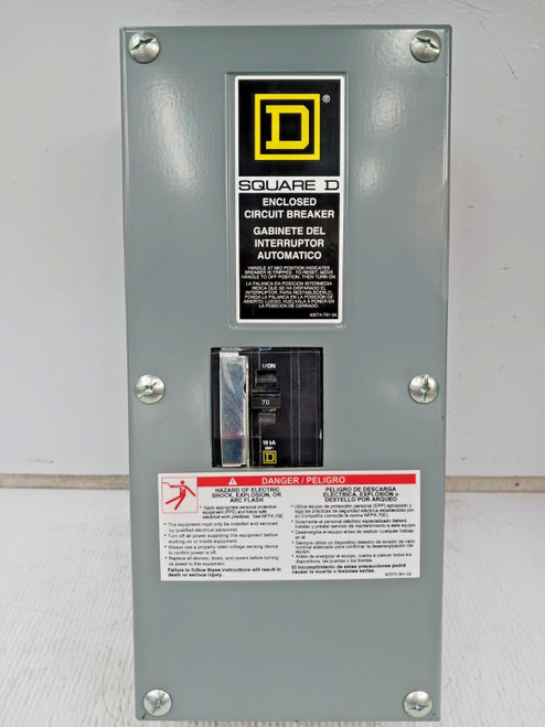 Square D 100 Amp Circuit Breaker Enclosure 240 VAC QO3100BNS W/ 70 Amp Breaker