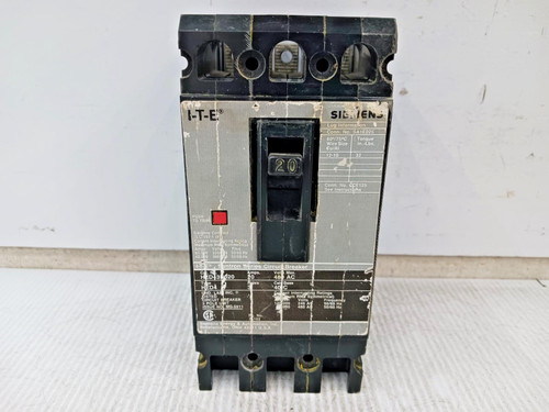 Siemens ITE Sentron 20 Amp Circuit Breaker 3 Pole 480 VAC HED43B020