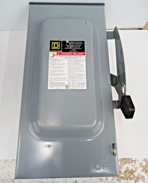 SQUARE D DU323RB 100A NON-FUSED GENERAL DUTY SAFETY SWITCH 3P 240 VAC
