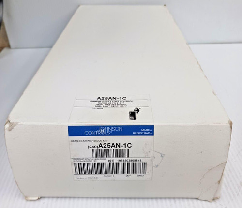New Johnson Controls A25AN-1C Manual Reset Warm Air Limit Control 25 to 215 F