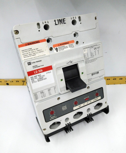 Cutler-Hammer 600 Amp Circuit Breaker 600 VAC / 250 VDC 3 Pole  LD3600F