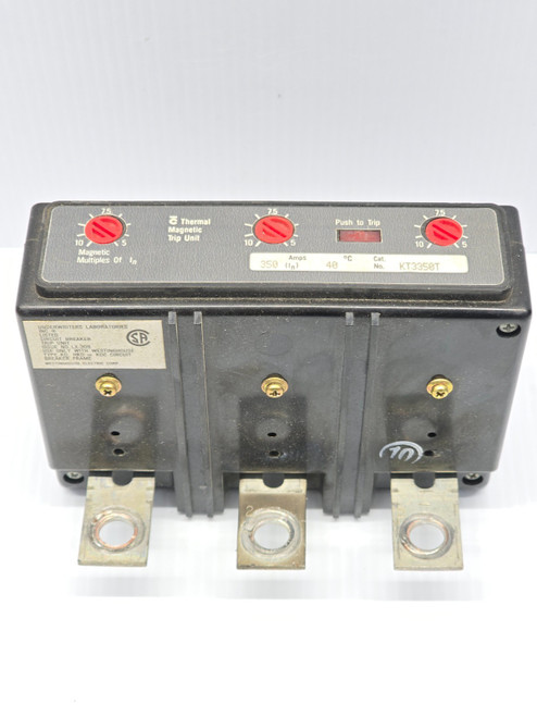 Westinghouse 350 Amp Circuit Breaker Trip Unit 600 VAC 3 Pole KT3350T