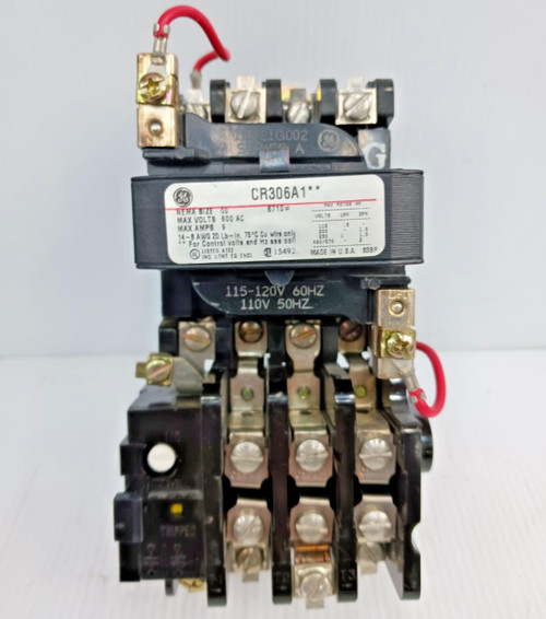 Ge Size 00 Motor Starter CR306A1** Coil 115-120 Vac 2 HP