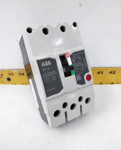 GE 50 Amp Bolt-On Circuit Breaker 480Y/277 VAC 3 Pole  TEYL3050B