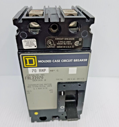 New Square D Fal22070 Circuit Breaker 70 Amp 2 Pole 240 Vac