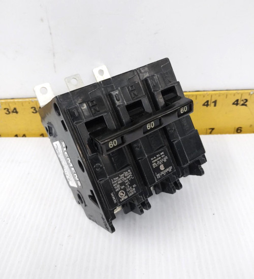 Siemens 60 Amp Bolt-On Circuit Breaker 240 VAC 3 Pole  B360
