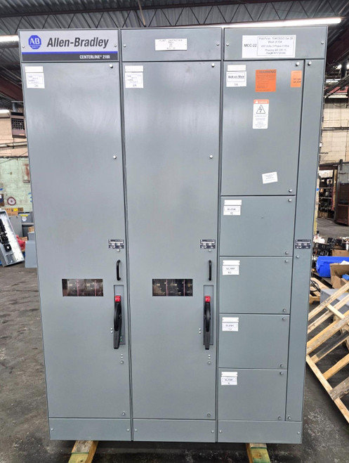 Allen Bradley Centerline 2100 MCC W/ 2 - 600A Fused Switches 1200A/300A 600 VAC