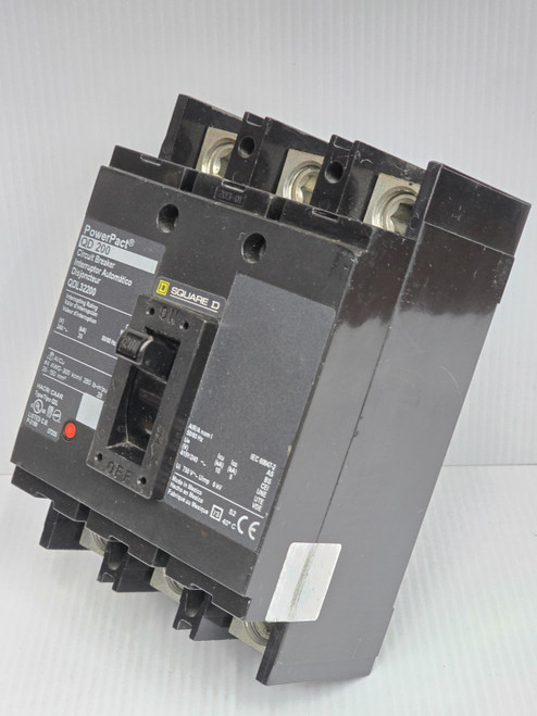Square D 200 Amp Circuit Breaker 240 VAC 3 Pole 25 kA QDL32200