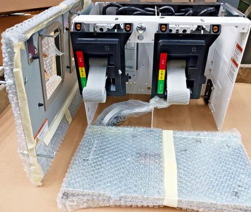 New Eaton 2100 MCC Feeder Bucket 50 Amp Double Dual Breaker 12" w/ Door HFD3050