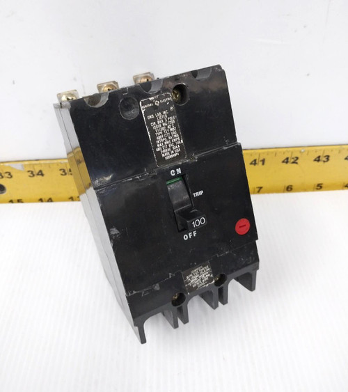 GE 100 Amp Bolt-On Circuit Breaker 480Y/277 VAC 3 Pole  TEY3100