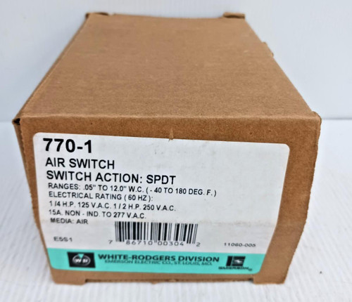 White Rodgers Dual Purpose Air Switch Type 770-1 SPDT