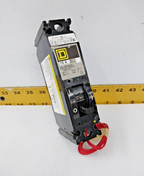 Square D 15 Amp Circuit Breaker With Alarm Switch 120 VAC 1 Pole  FAL120152100