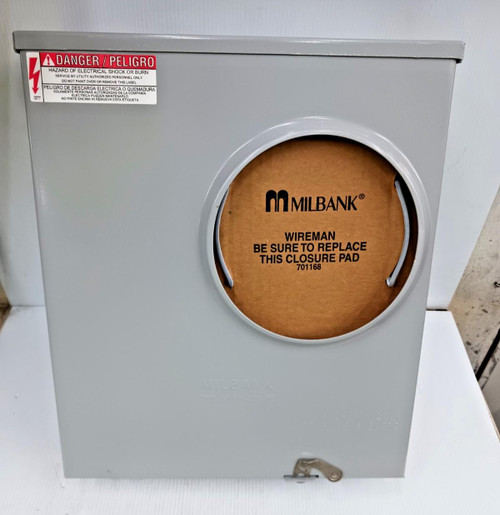New Milbank U-200 SWUG Meter Socket 200 Amp 600 Vac 1 Phase 3W 3R Outdoor