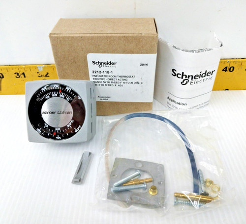 Schneider Electric Pneumatic Room Thermostat Two Pipe Reverse Acting  2212-118-1