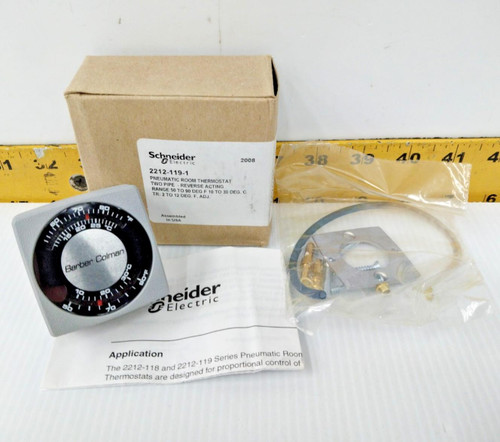 Schneider Electric Pneumatic Room Thermostat Two Pipe Reverse Acting  2212-119-1
