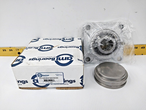 New ami Stainless 4-Bolt Flanged Bearing 1-3/8" Bore  UCF208-22NPG8AOSCES