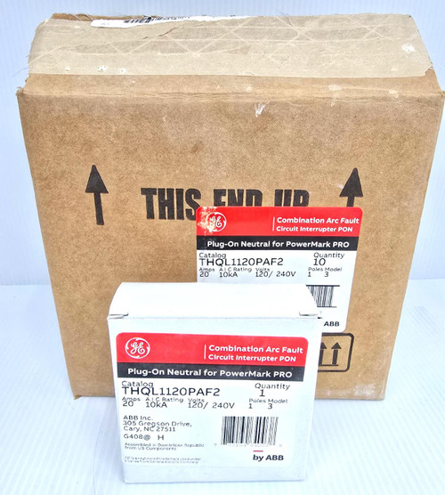 (10) GE ABB 20 Amp Combination Arc Fault Circuit Breakers 120/240V THQL1120PAF2