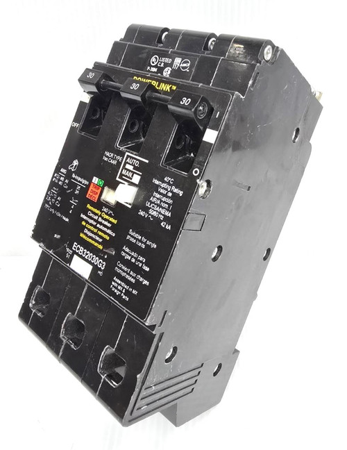 Square D Powerlink 30 Amp Circuit Breaker 240 VAC 3 Pole 42 kA ECB32030G3