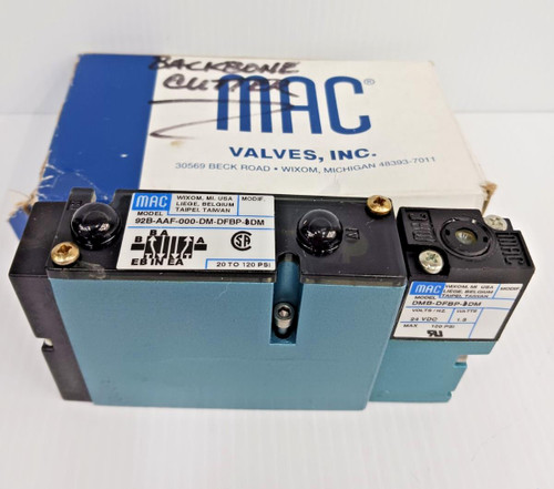 New Mac 92B-AAF-000-DM-DFBP-1DM Solenoid Valve ( No Gasket )