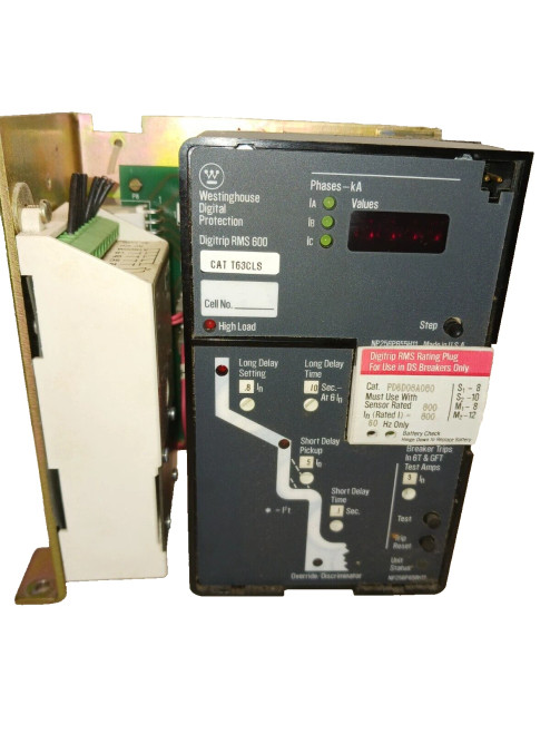WESTINGHOUSE T63CLS DIGITRIP RMS 600 TRIP UNIT WITH PD6D08A060 RATING PLUG