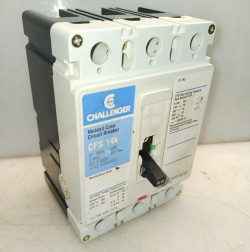 CHALLENGER 60 AMP CIRCUIT BREAKER 3 POLE 480 VAC CFS3060