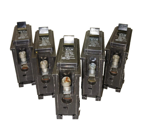 5) EATON 20 AMP CIRCUIT BREAKERS 120/240 BR120 LOT OF 5